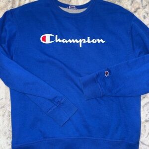 Champion Men's Vibrant Blue Crewneck Sweater